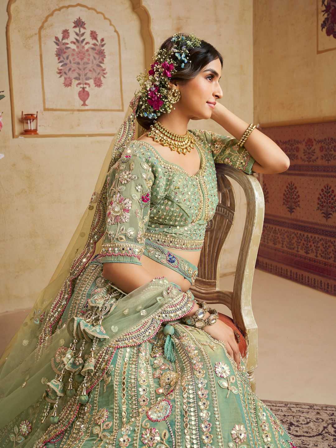Net Lehengas Wedding Collections