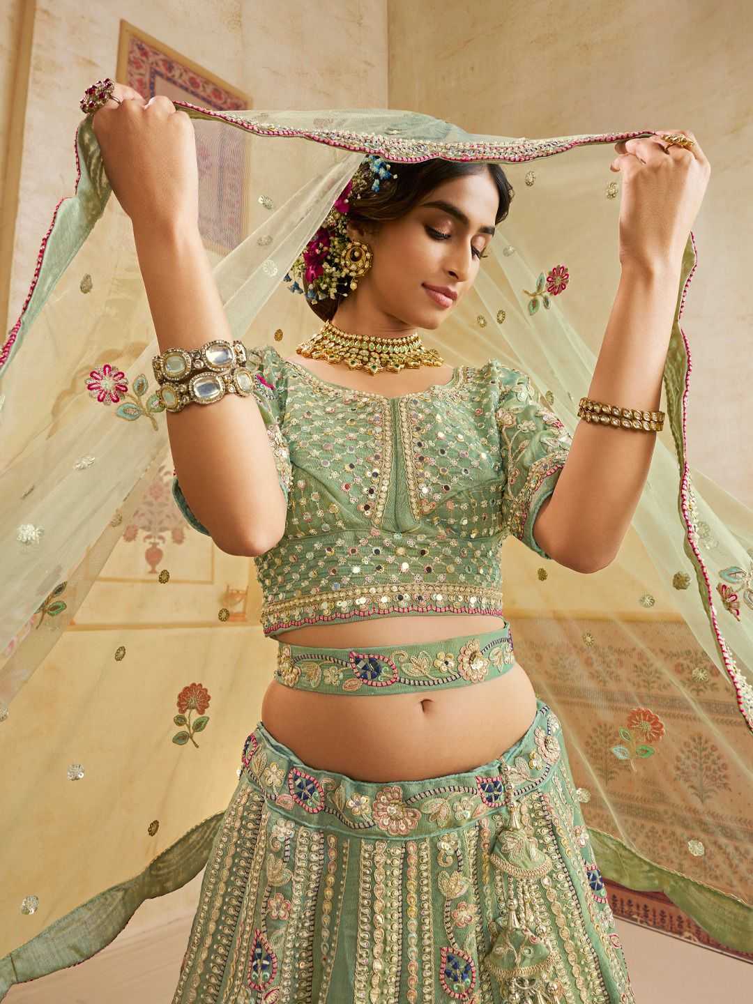 Net Lehengas Wedding Collections