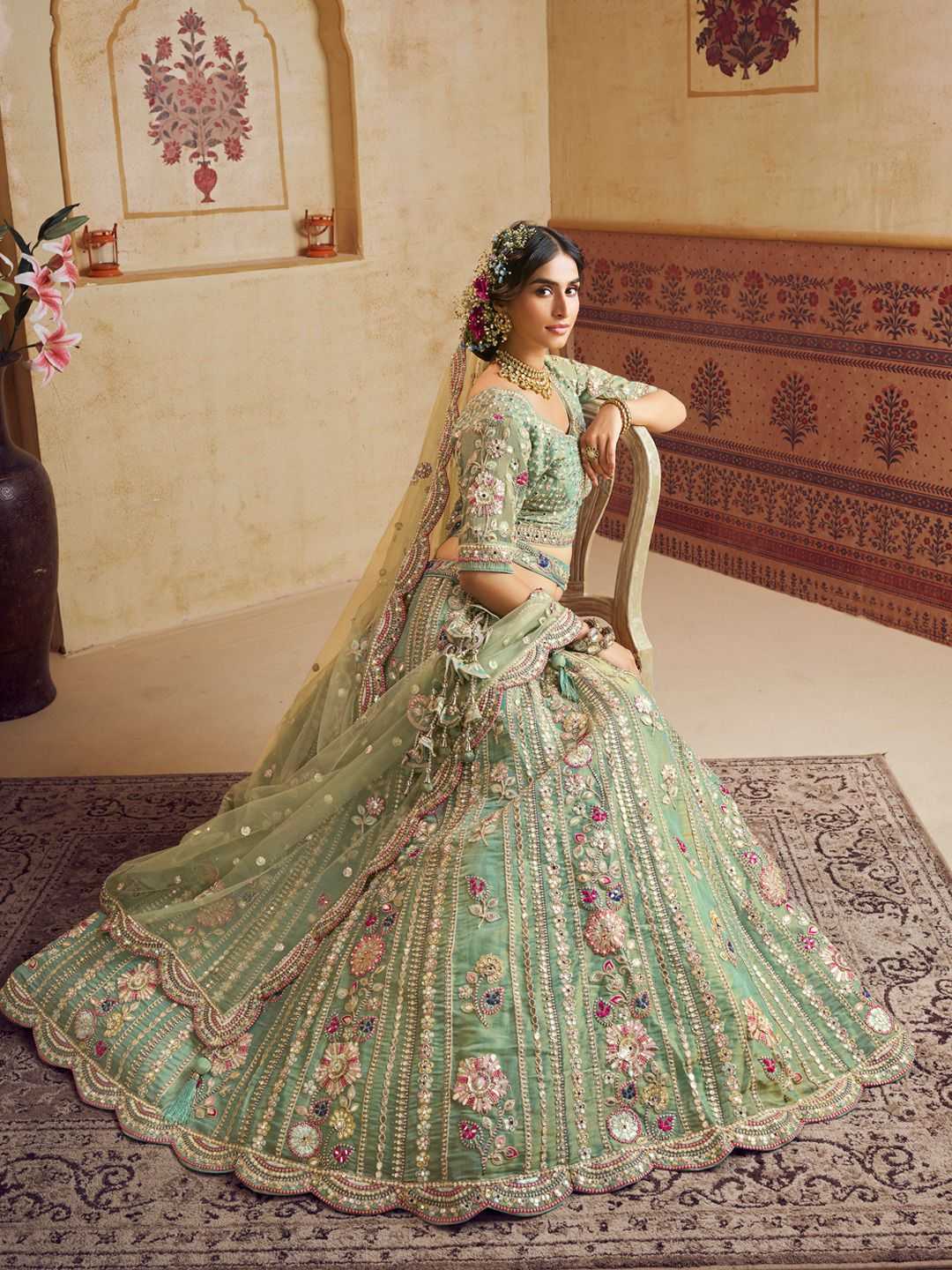 Net Lehengas Wedding Collections