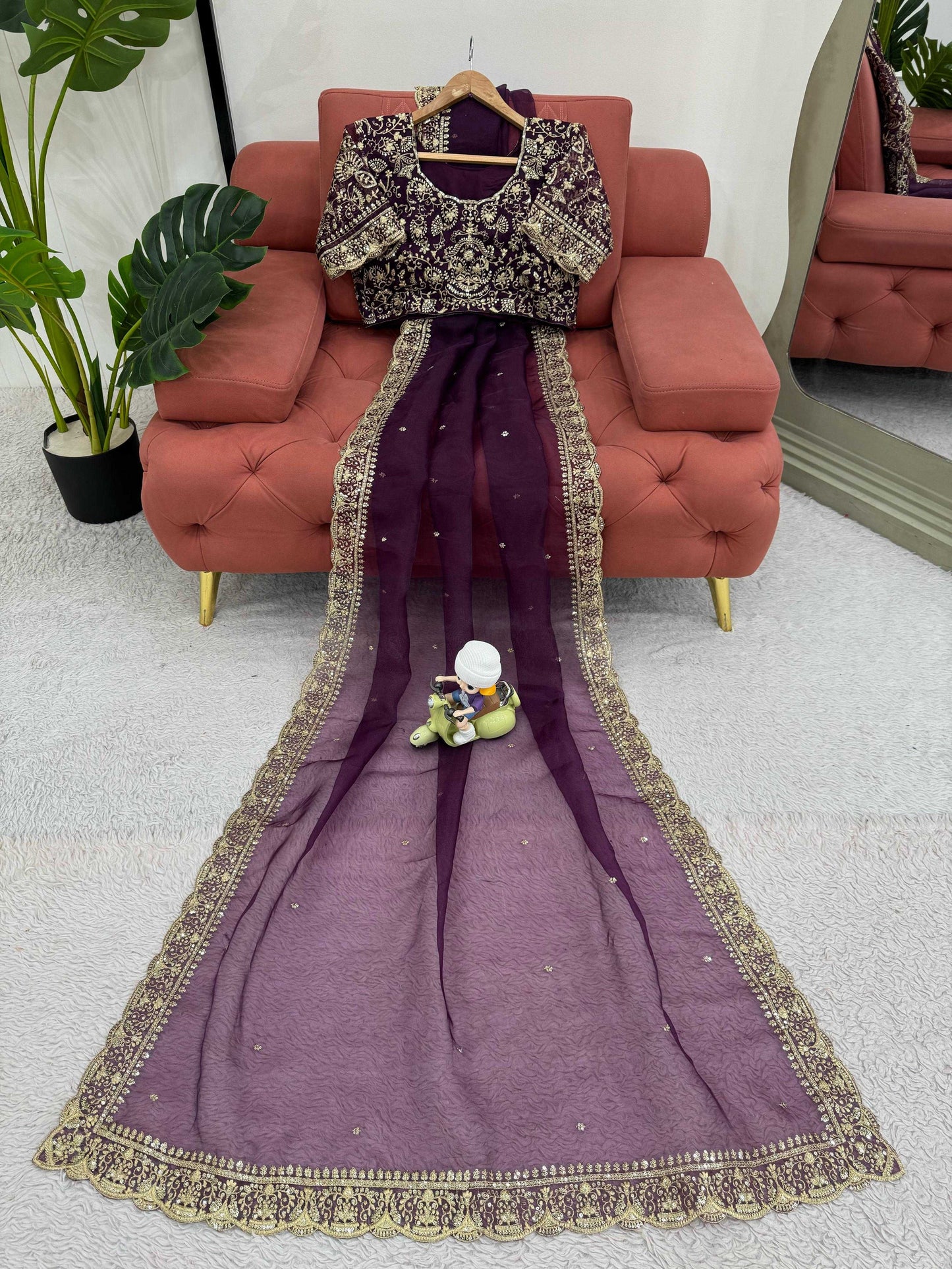 Organza Silk Designer Cocktail Party Collections