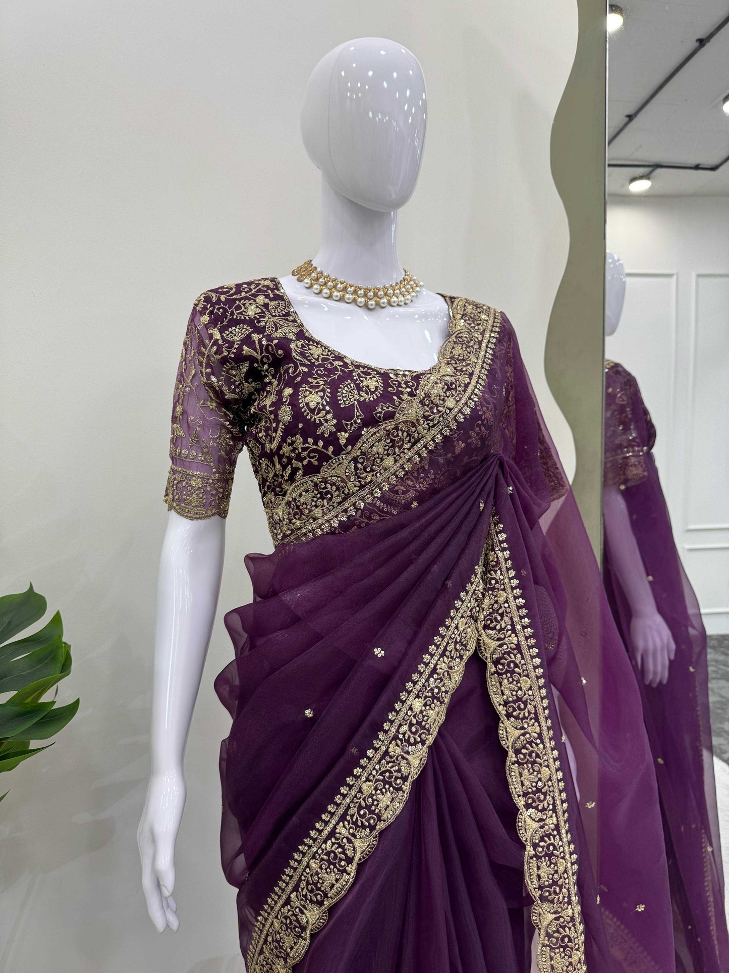 Organza Silk Designer Cocktail Party Collections