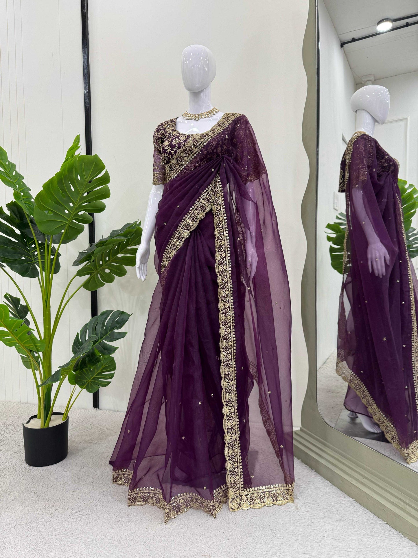 Organza Silk Designer Cocktail Party Collections