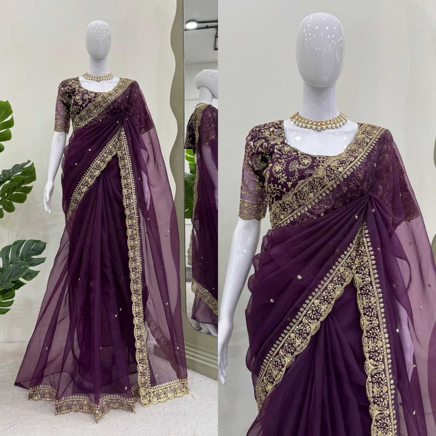 Organza Silk Designer Cocktail Party Collections