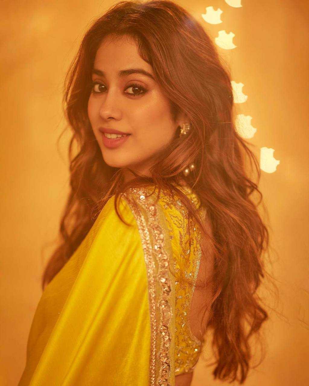 Pure Chiffon Embroidered Fancy Party Wear Jhanvi Kapoor Bollywood Saree Collections