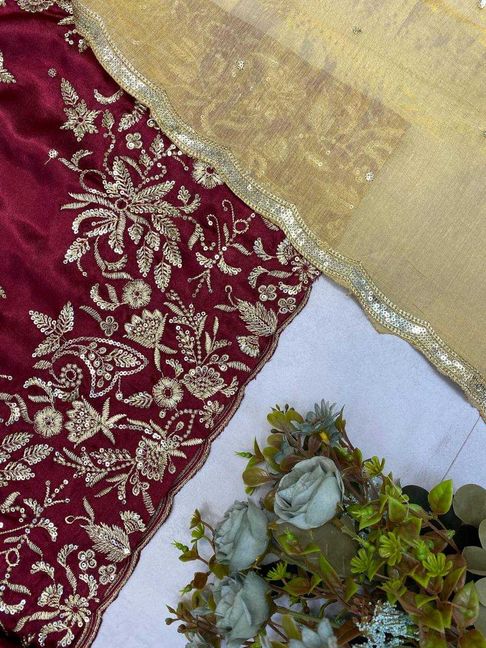 Satin Embroidery Suits
