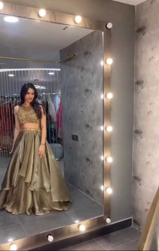 Satin Net Fancy Lehengas Plus Size Collections