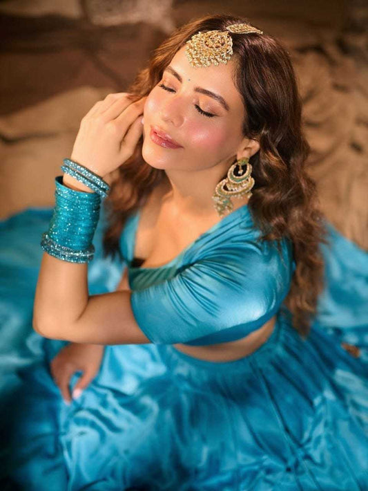 Satin Lehengas Plus Size Collections