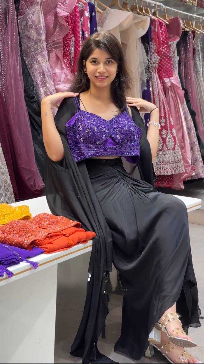 Party Wear Satin Silk Indo Western Dresses
