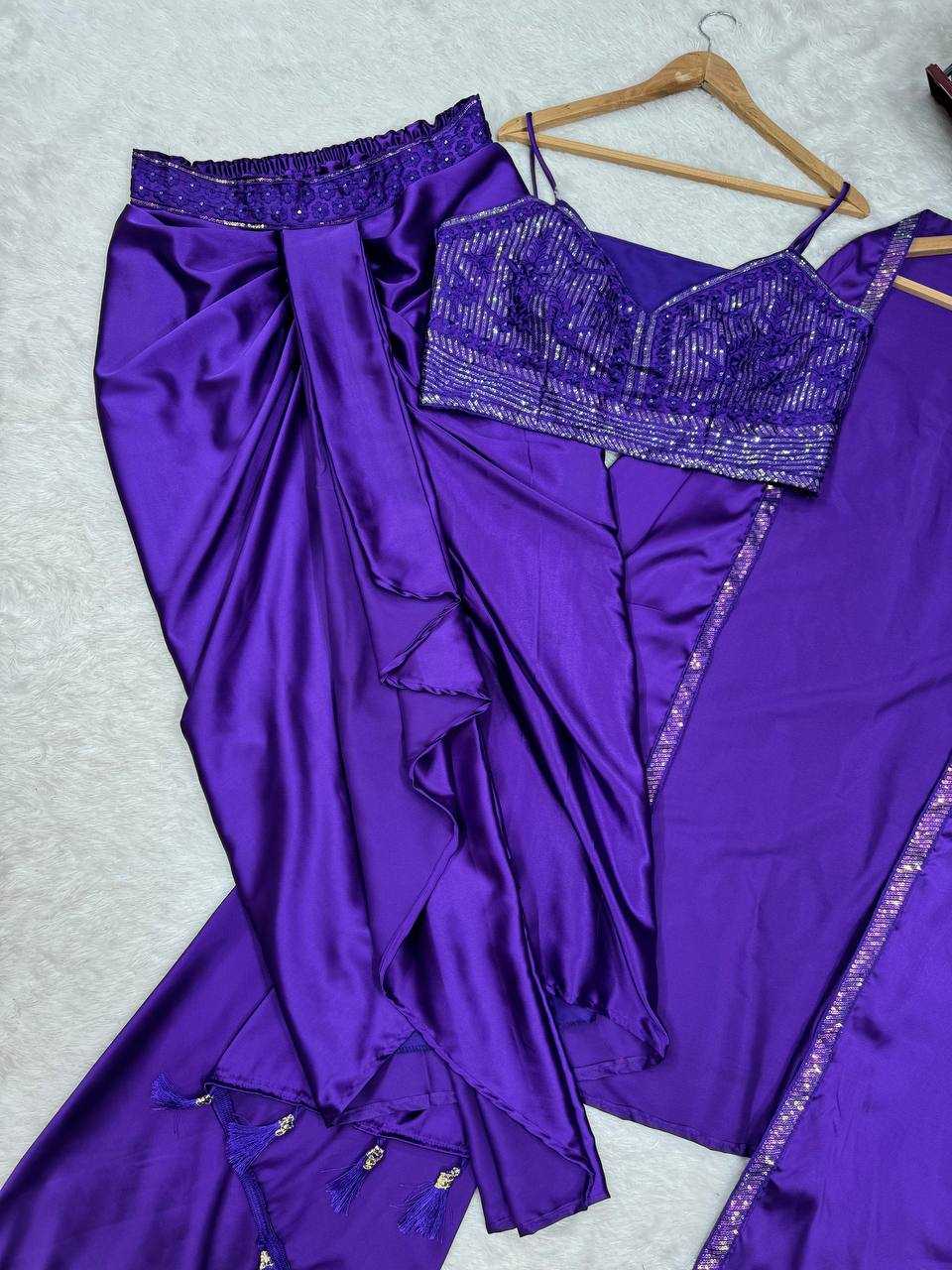 Party Wear Satin Silk Indo Western Dresses
