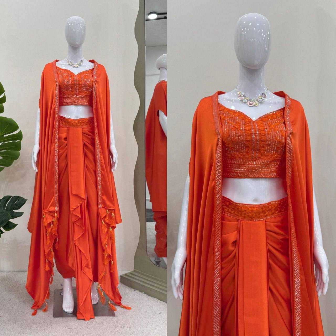 Party Wear Satin Silk Indo Western Dresses