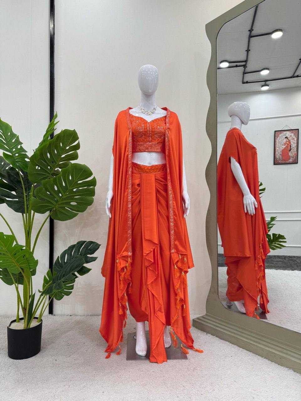 Party Wear Satin Silk Indo Western Dresses