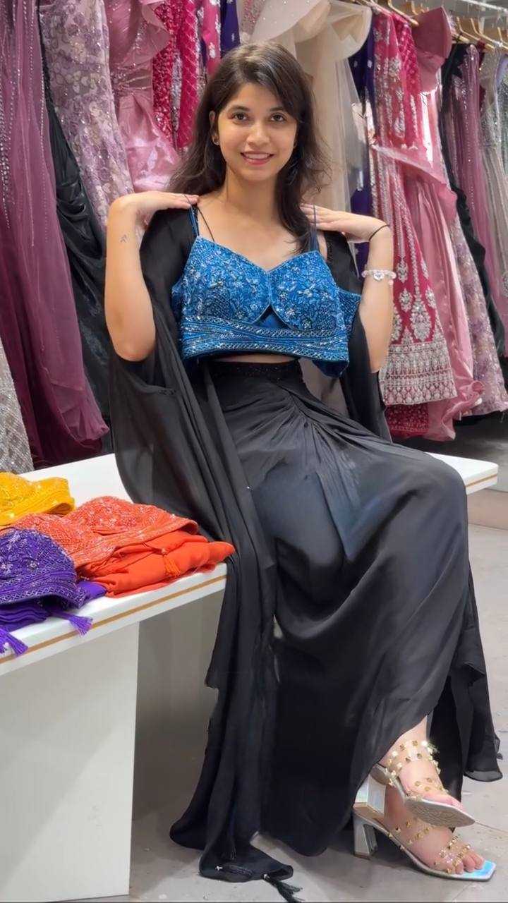 Party Wear Satin Silk Indo Western Dresses