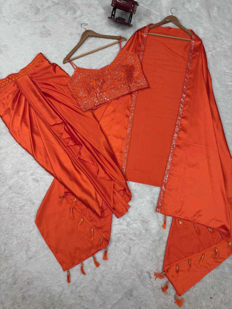 Party Wear Satin Silk Indo Western Dresses