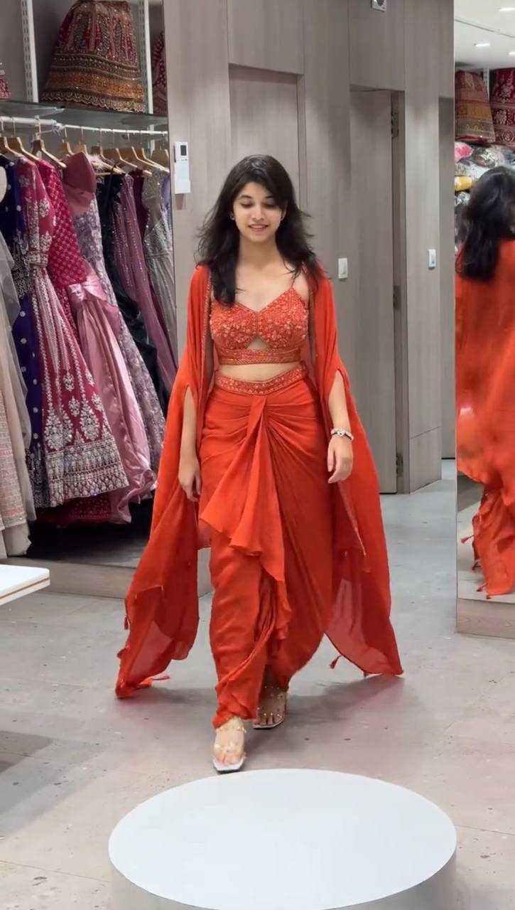 Party Wear Satin Silk Indo Western Dresses