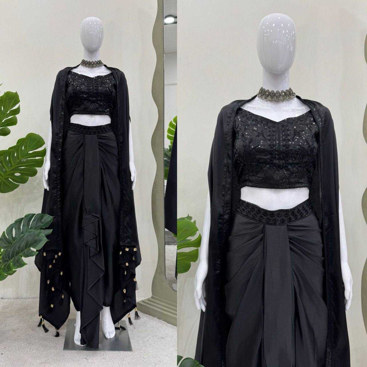Party Wear Satin Silk Indo Western Dresses