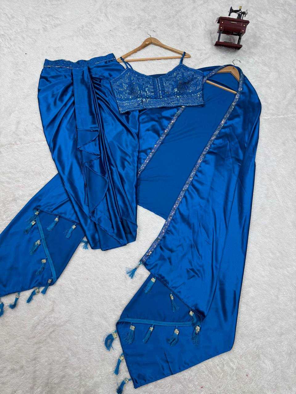 Party Wear Satin Silk Indo Western Dresses