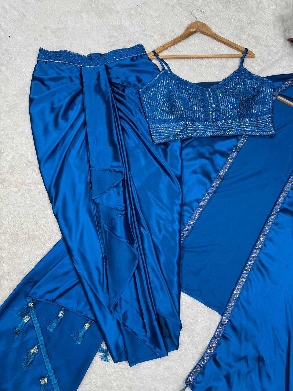 Party Wear Satin Silk Indo Western Dresses