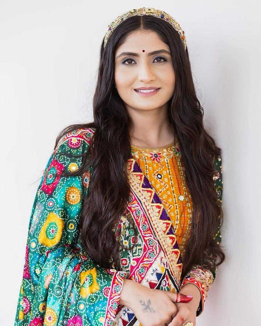 Navratri Chaniya Choli Soft Butter Silk Mirror Work Lehenga