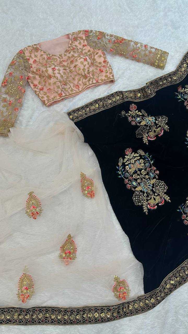Velvet Sequin Saree