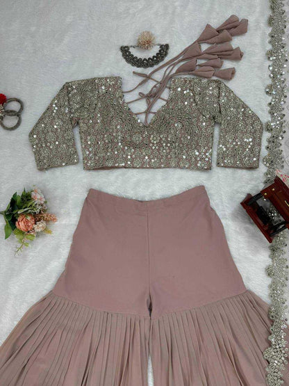 FAUX GEORGETTE SHARARA SUITS