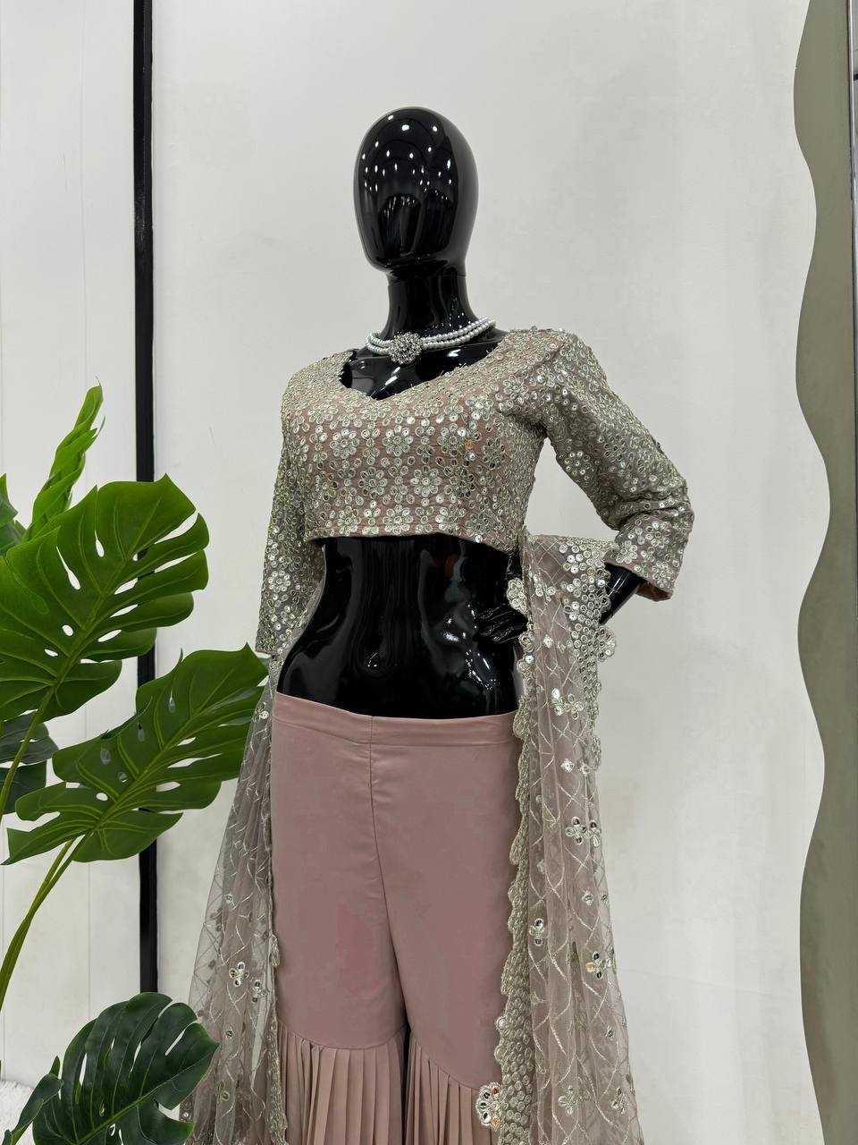 FAUX GEORGETTE SHARARA SUITS