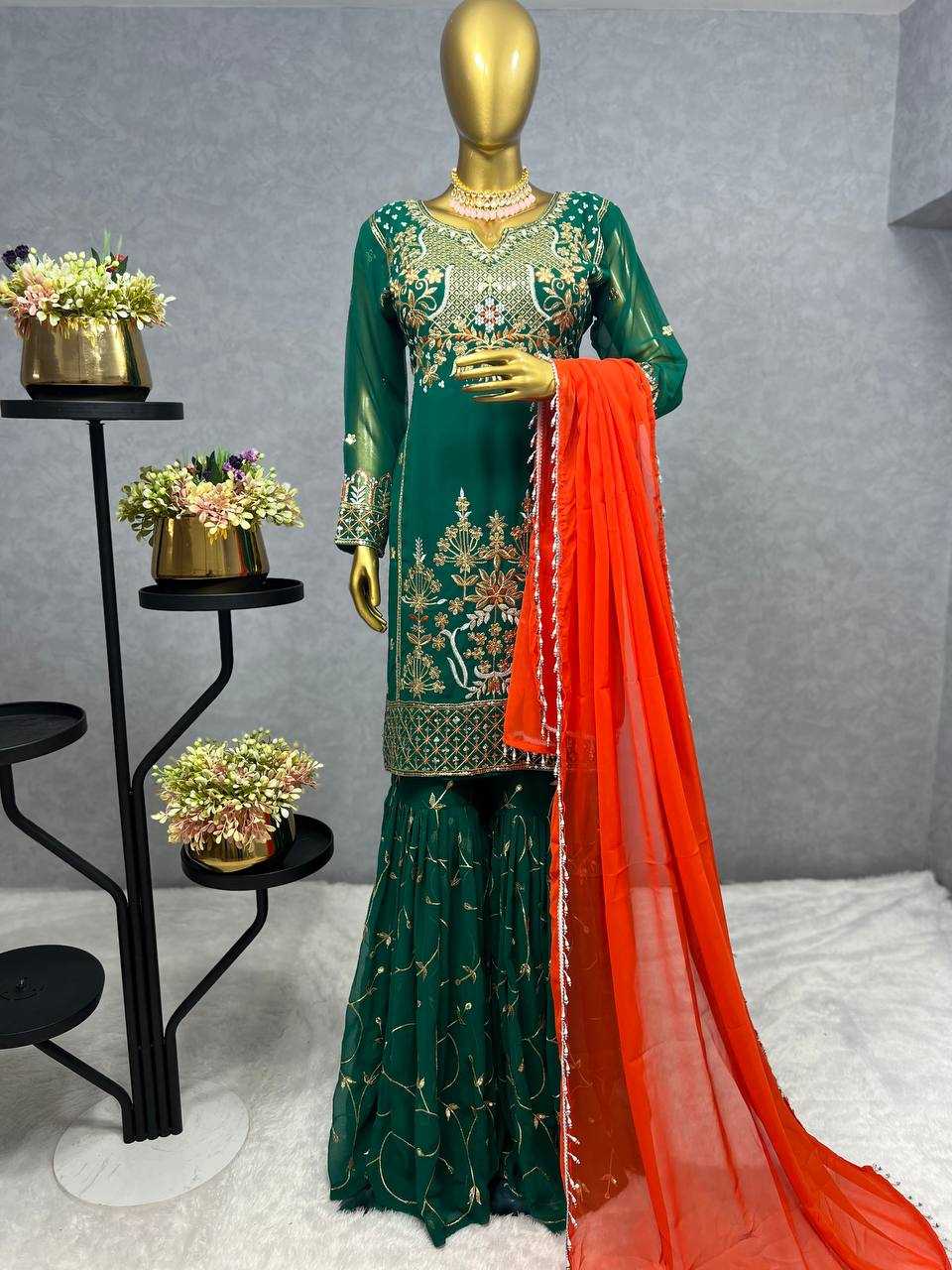 Vibrant Designer Sharara Suit