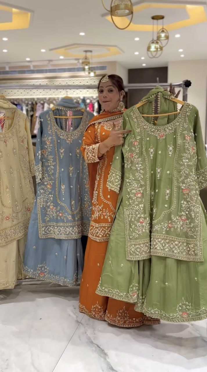 Crepe Palazzo Designer Suit