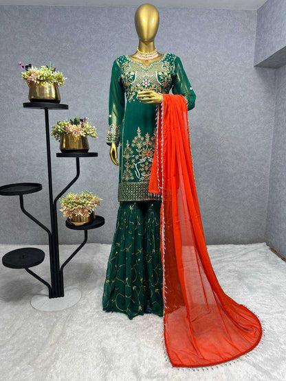 Vibrant Designer Sharara Suit