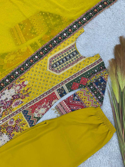 Chinnon Silk Designer Salwar Suit