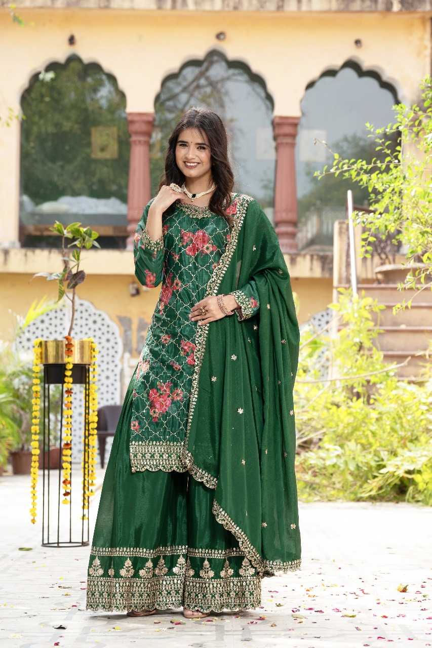 Chinnon Silk Designer Palazzo Suit