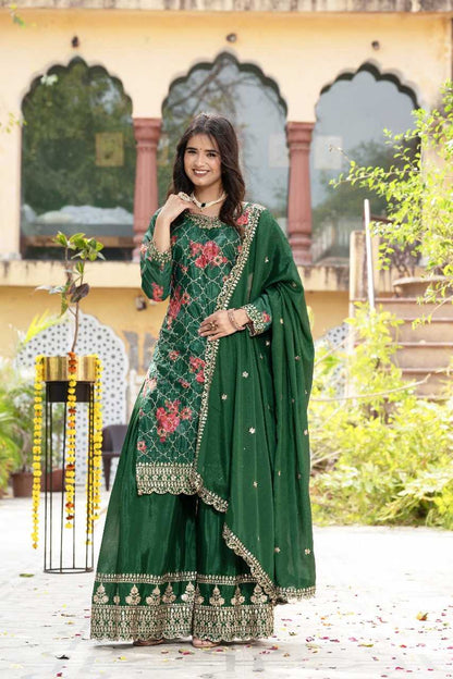 Chinnon Silk Designer Palazzo Suit