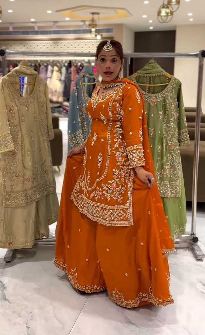 Crepe Palazzo Designer Suit