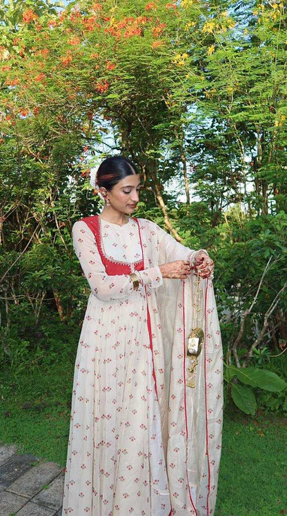 Faux Georgette Western Gown