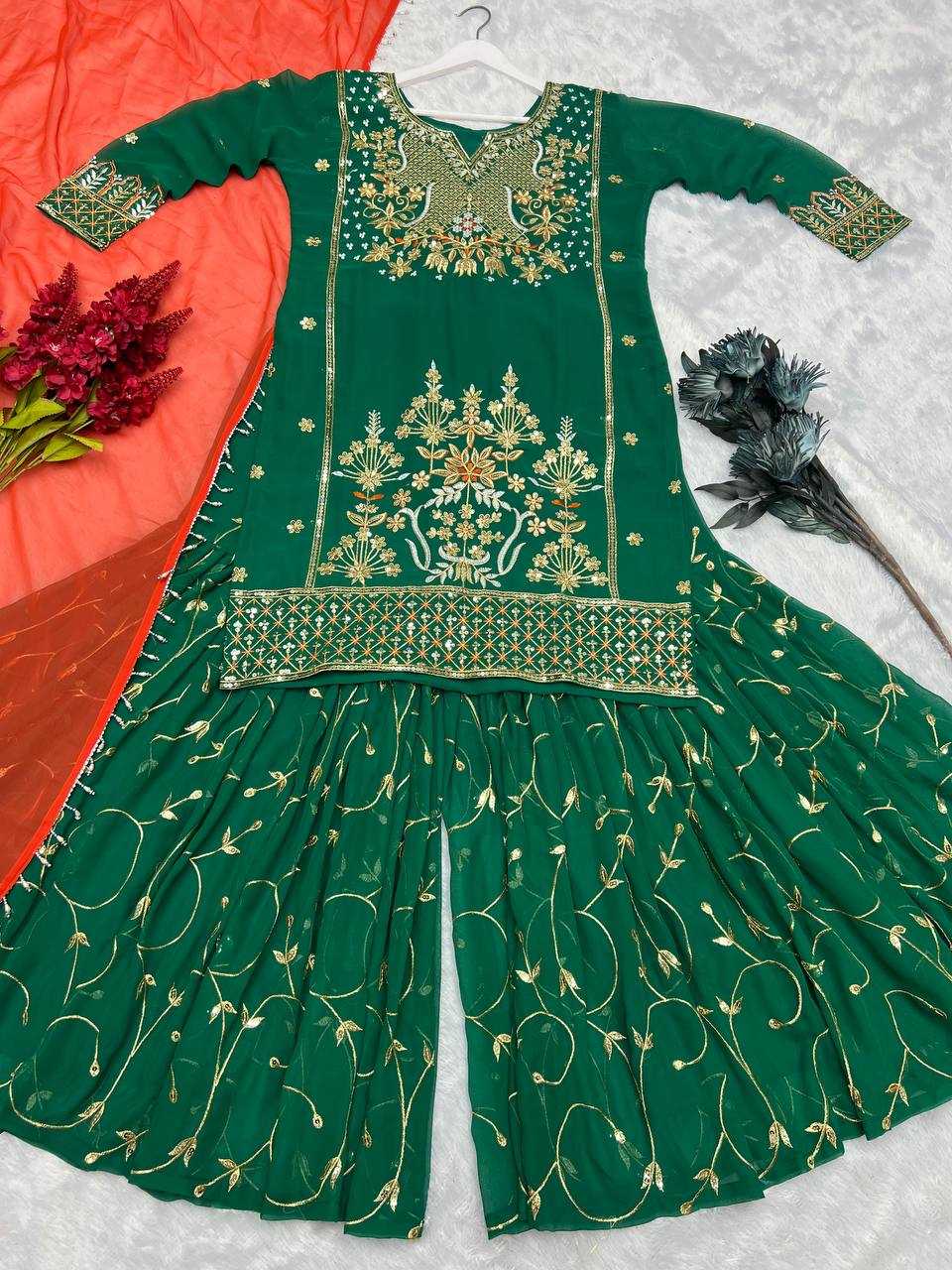 Vibrant Designer Sharara Suit