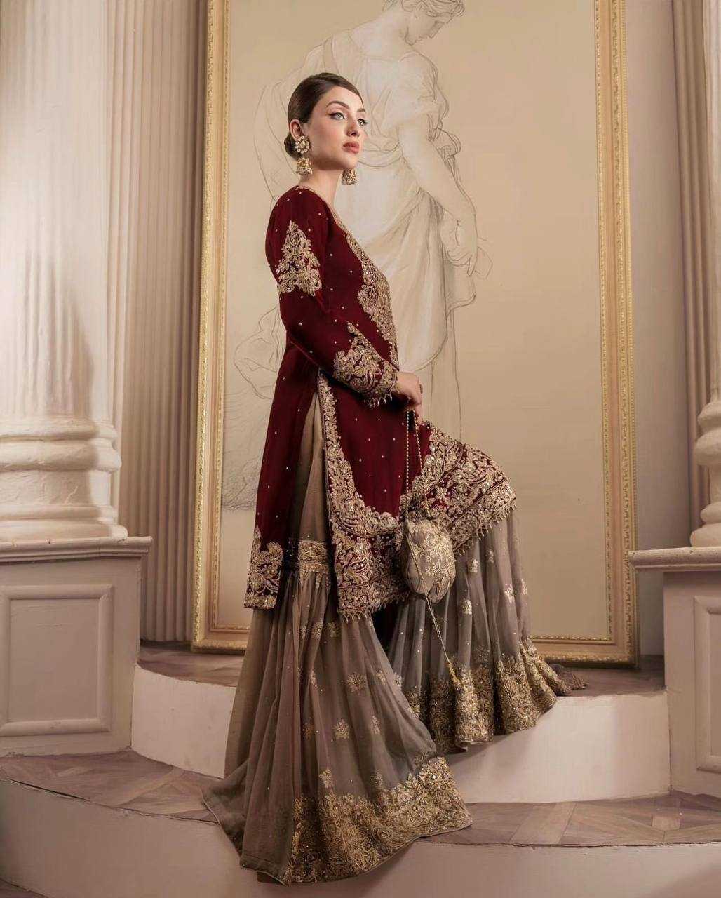 Faux Georgette Embroidery Suit