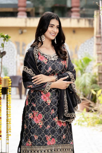 Chinnon Silk Designer Palazzo Suit