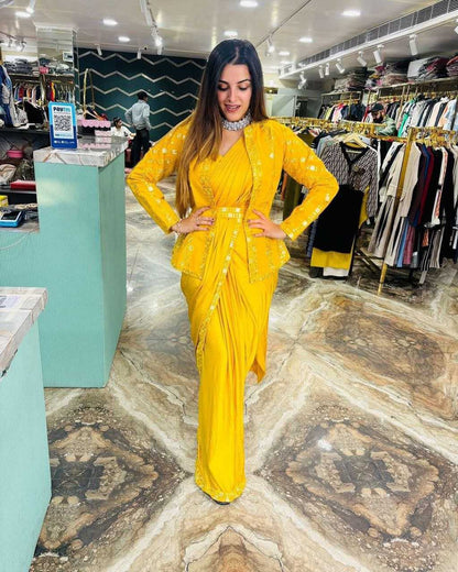 Ready To Wear Saree with Jacket
