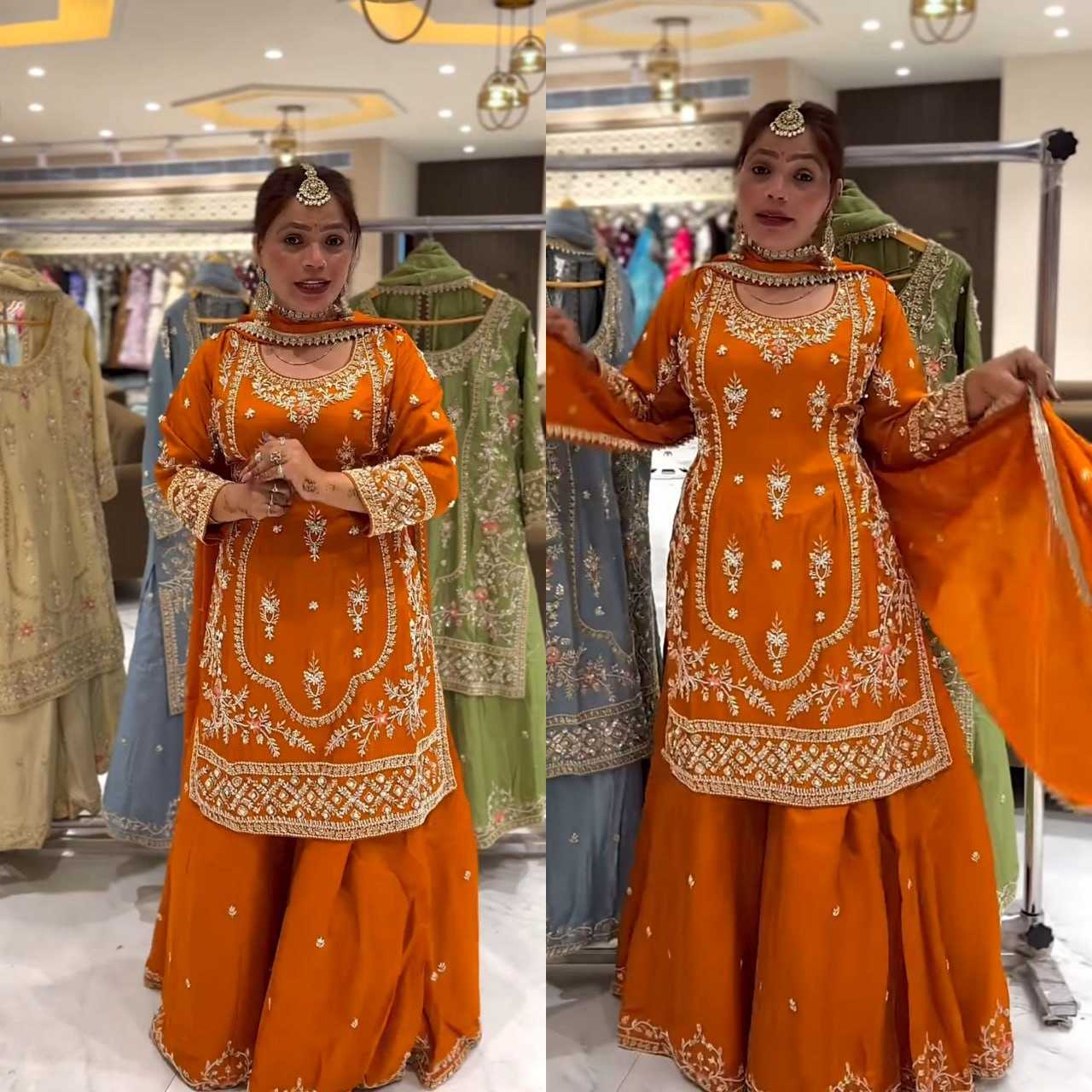 Crepe Palazzo Designer Suit