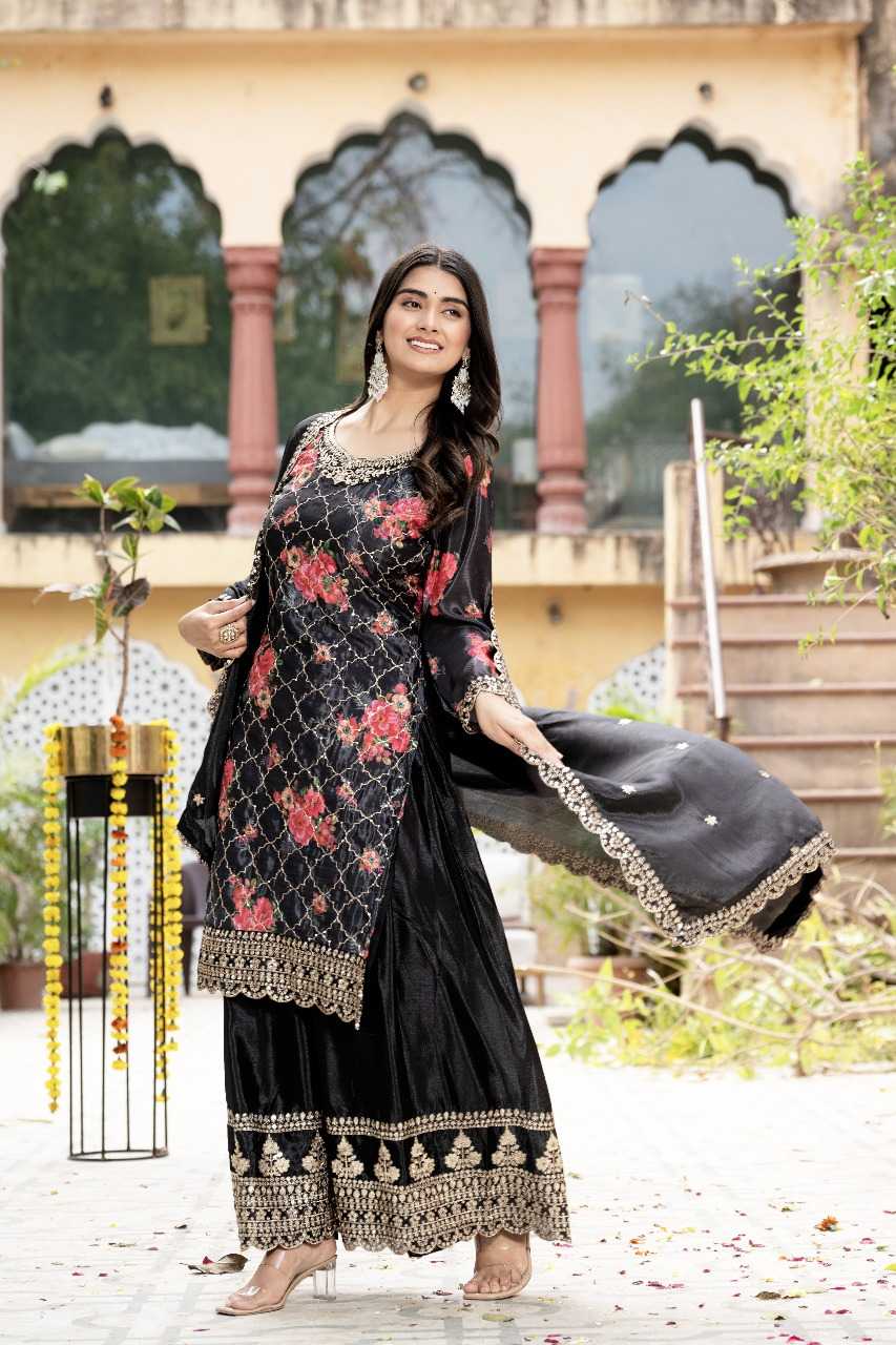 Chinnon Silk Designer Palazzo Suit