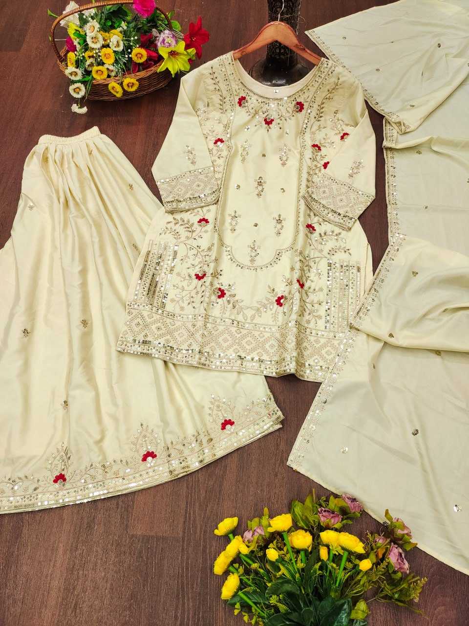 Crepe Palazzo Designer Suit