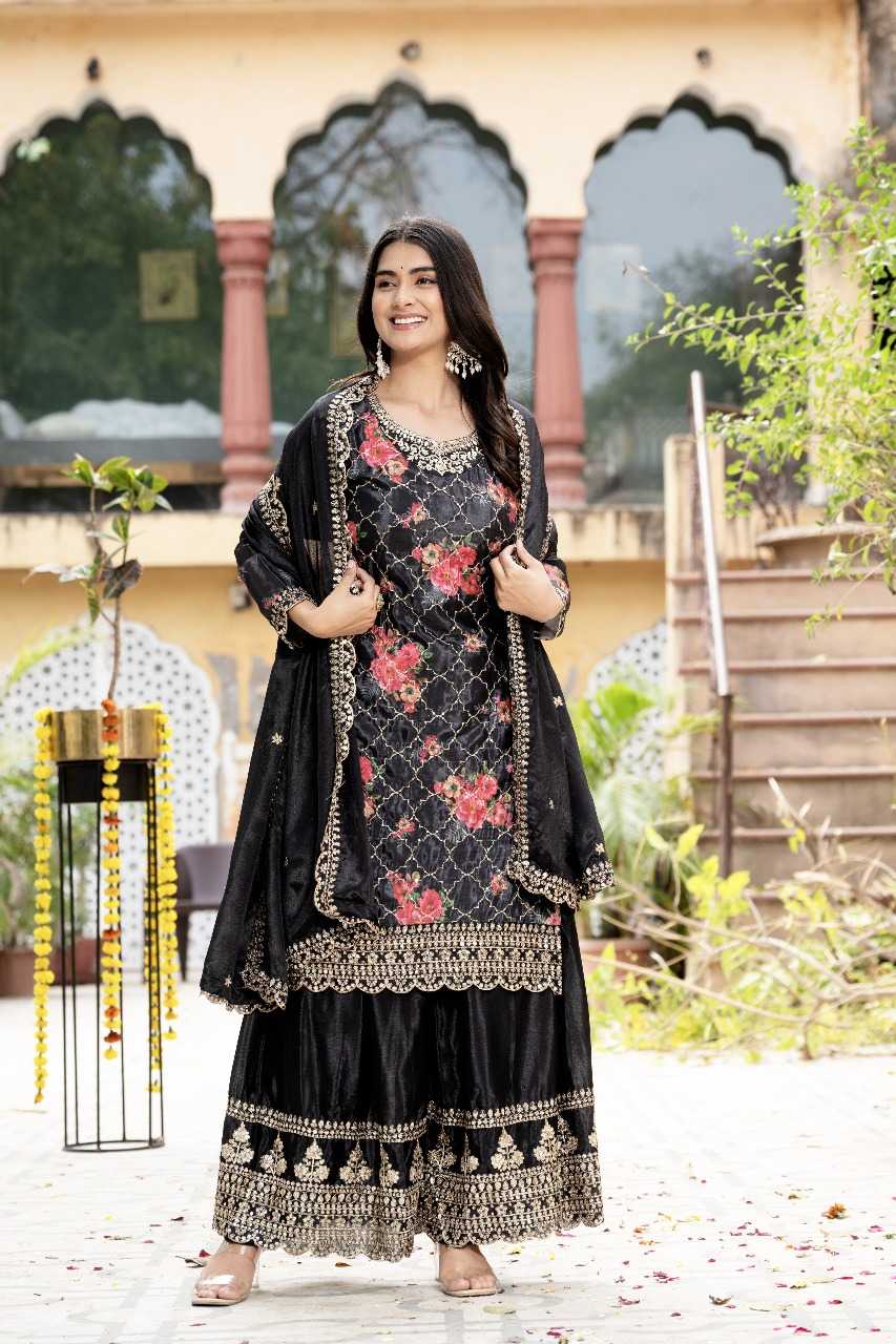 Chinnon Silk Designer Palazzo Suit