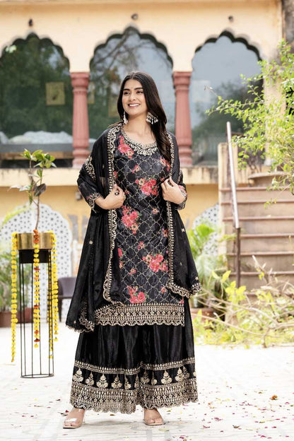 Chinnon Silk Designer Palazzo Suit
