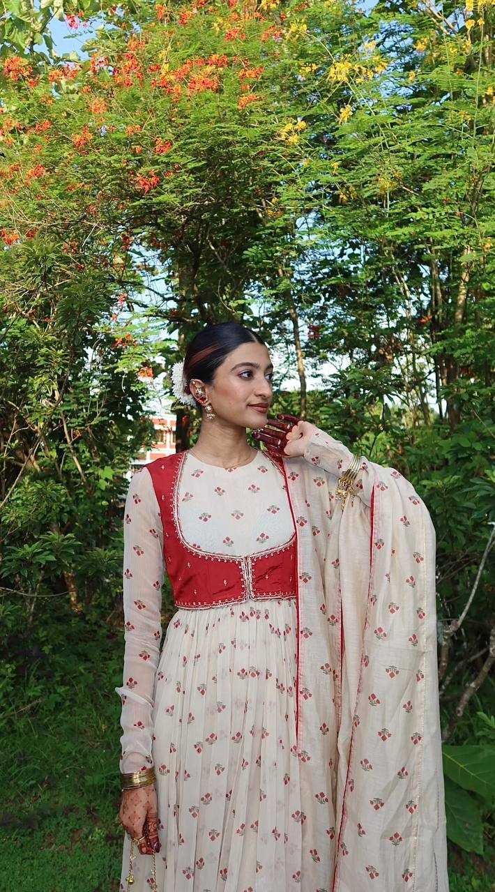 Faux Georgette Western Gown