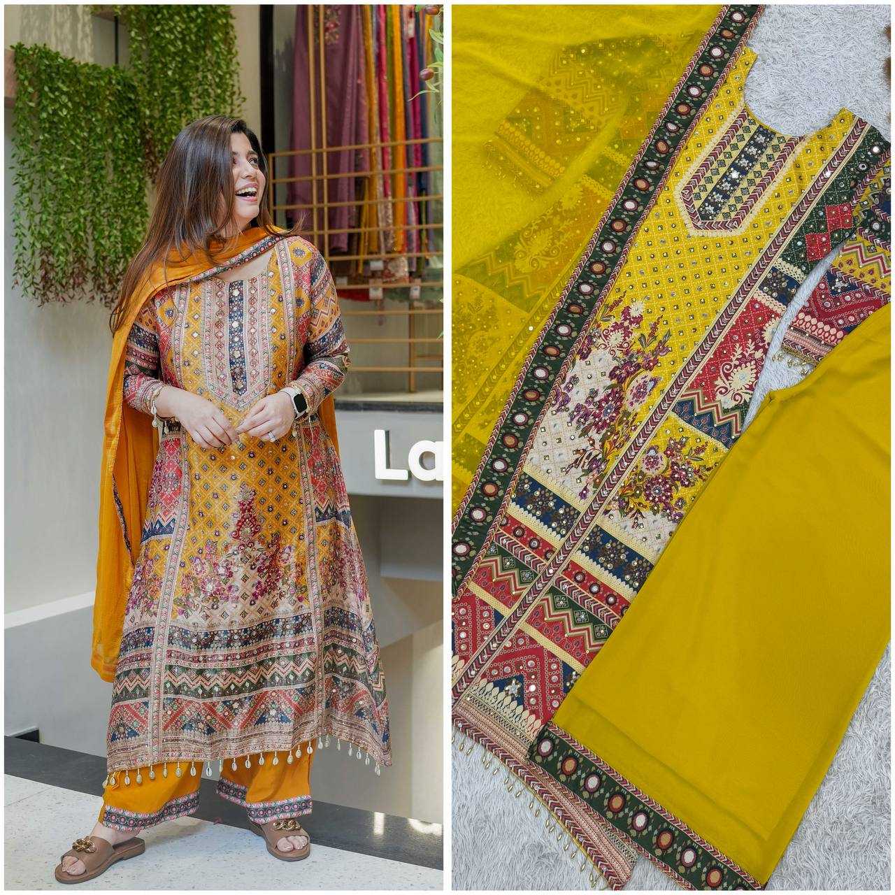 Chinnon Silk Designer Salwar Suit