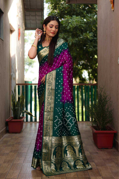 Bandhej Silk Saree Wedding Collection