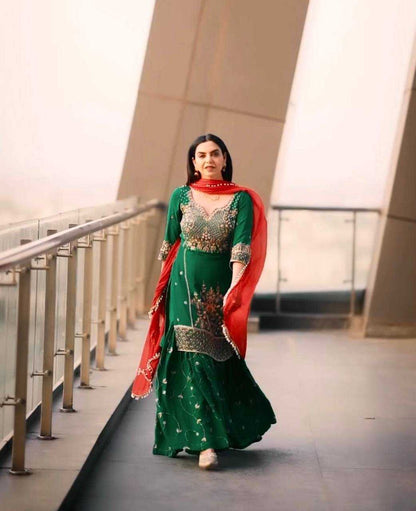 Vibrant Designer Sharara Suit
