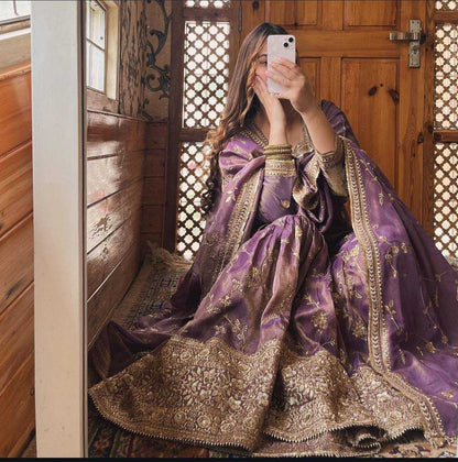 Sequence Embroidery Sharara Suit
