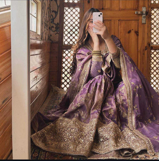Sequence Embroidery Sharara Suit
