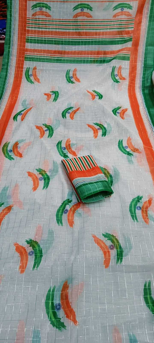 Amazing India Independence Saree