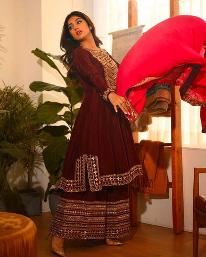 Chinon Silk Salwar Suit